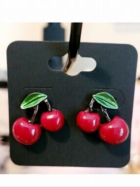 🌺Cherry Earings Cherry Stud Earings Cherry Jewelry Cherry Accessories